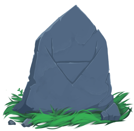 Rock asset with changeable symbol.